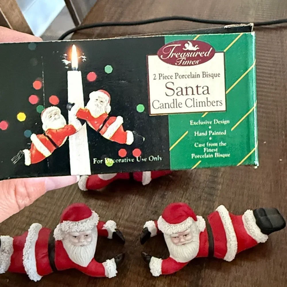 Santa Candle Climbers set of 3